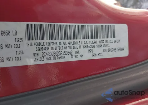 2016 Dodge Grand Caravan Se from USA, damaged, VIN 2C4RDGBG2GR153042